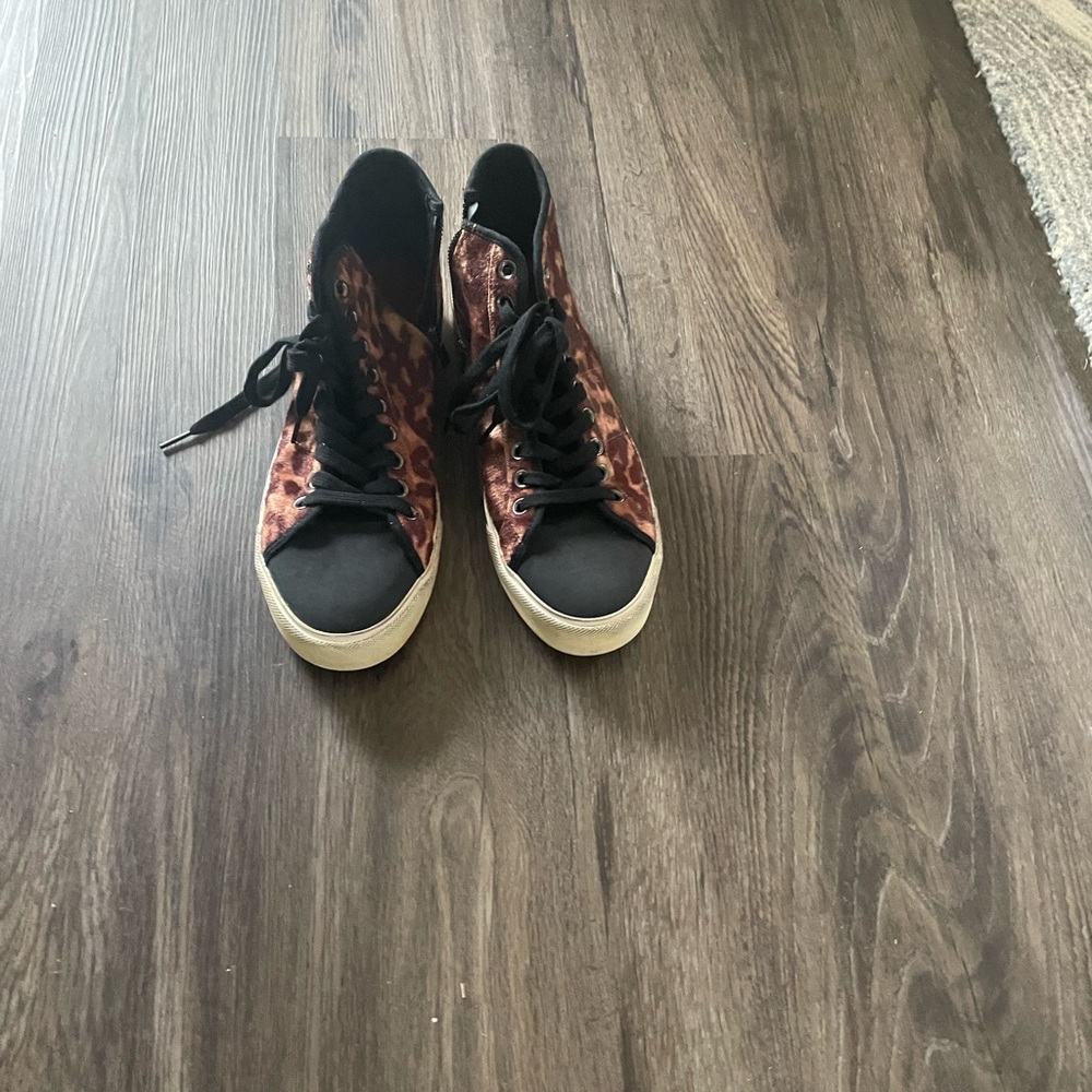 Zara Brown and Black High-Top Sneakers - Picture 2 of 2